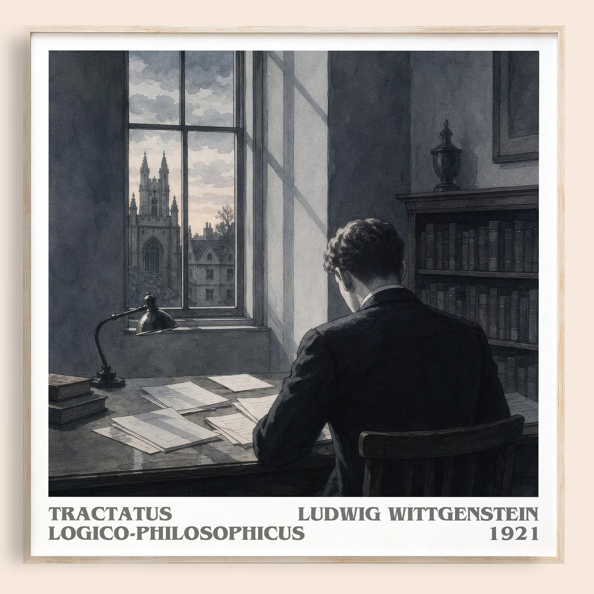 Tractatus Logico-Philosophicus literary book poster by Ludwig Wittgenstein – framed literary art print