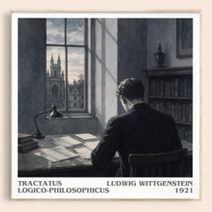 Tractatus Logico-Philosophicus literary book poster by Ludwig Wittgenstein – framed literary art print