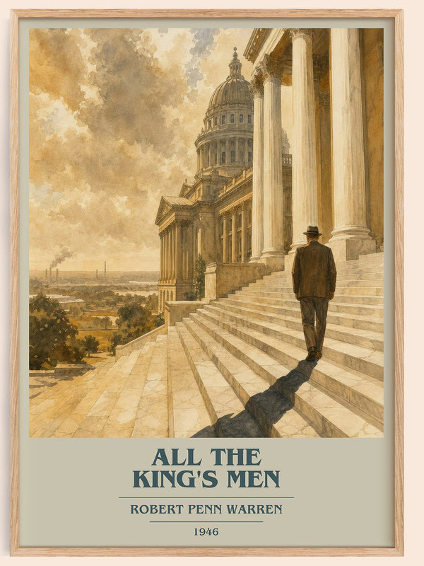 All the King's Men book cover book poster by Robert Penn Warren – framed literary art print