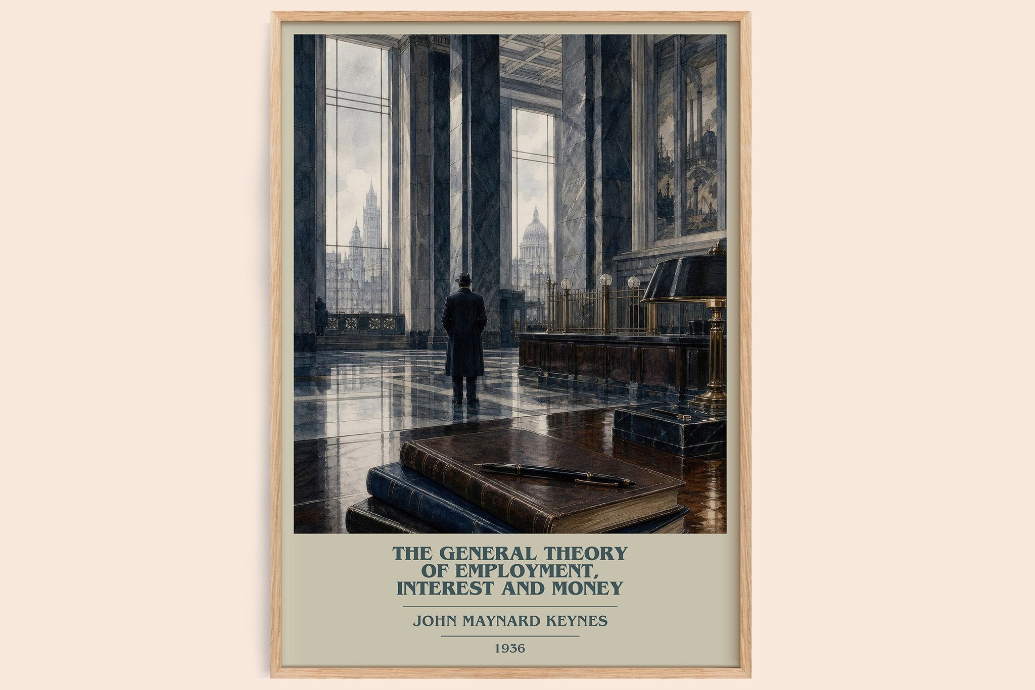 General Theory of Employment, Interest and Money Book Cover Poster by John Maynard Keynes