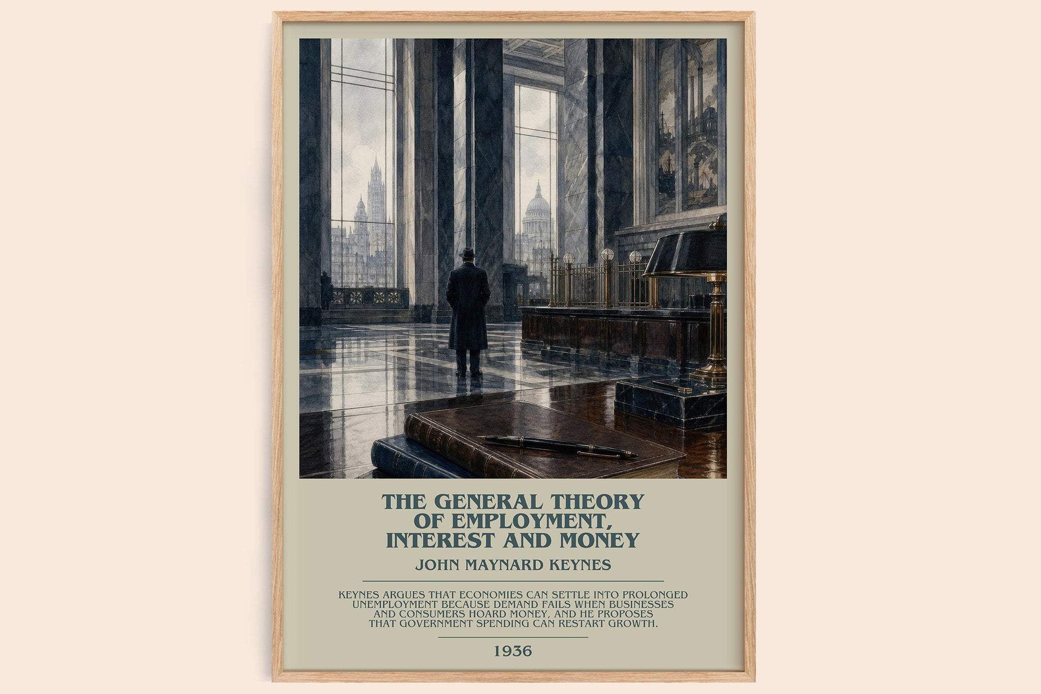 General Theory of Employment, Interest and Money Bookish Wall Art by John Maynard Keynes