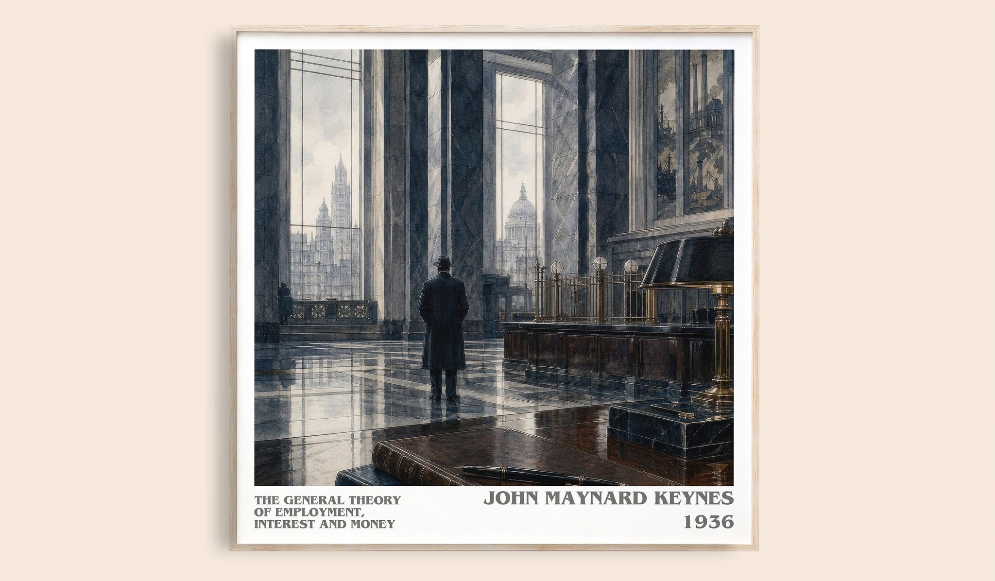 General Theory of Employment, Interest and Money Literary Art Print by John Maynard Keynes