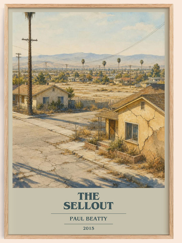 The Sellout book cover book poster by Paul Beatty – framed literary art print