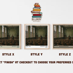 Lucky Jim literary print in frame leaning in hallway – satire wall art