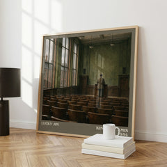 Lucky Jim literary print framed by window – literary home decor