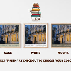 The Line of Beauty literary print framed by window – literary home decor