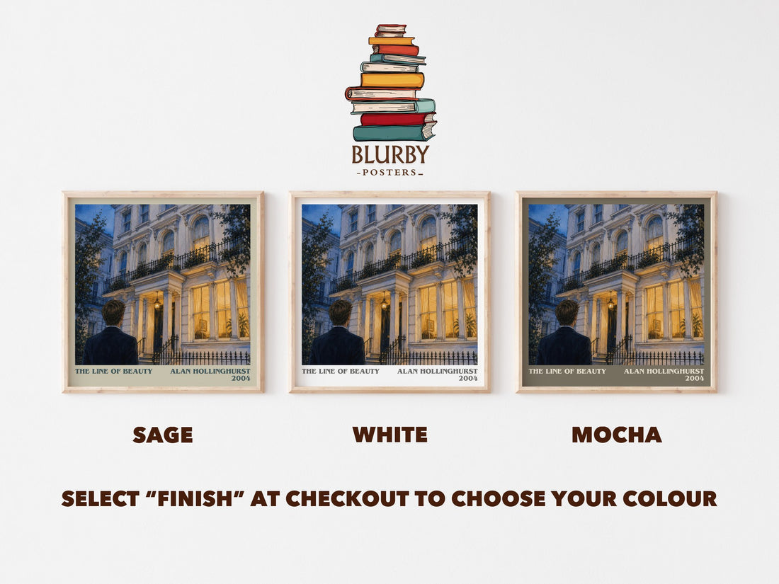 The Line of Beauty literary print framed by window – literary home decor