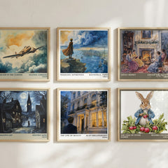 The Line of Beauty literary print in frame leaning in hallway – literary fiction wall art