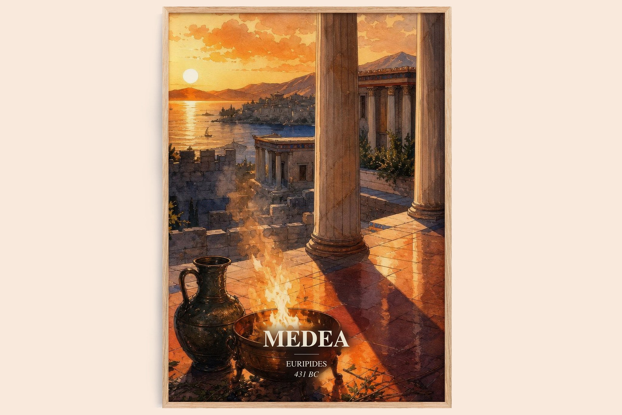 Medea Book Watercolour Illustration by Euripides