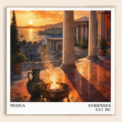 Medea literary book poster by Euripides – framed literary art print
