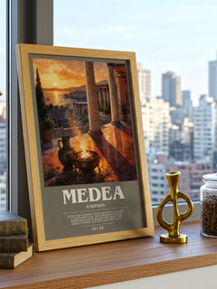 Medea bookish poster colour and style options – Euripides book art