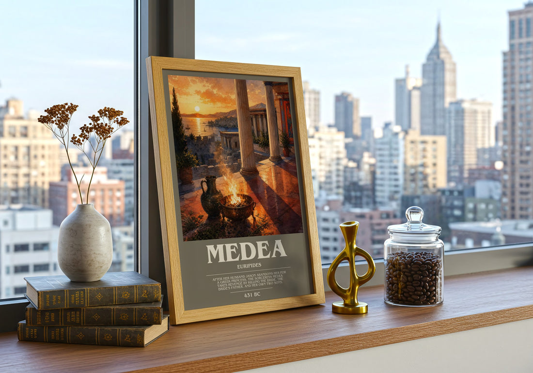 Medea bookish poster colour and style options – Euripides book art