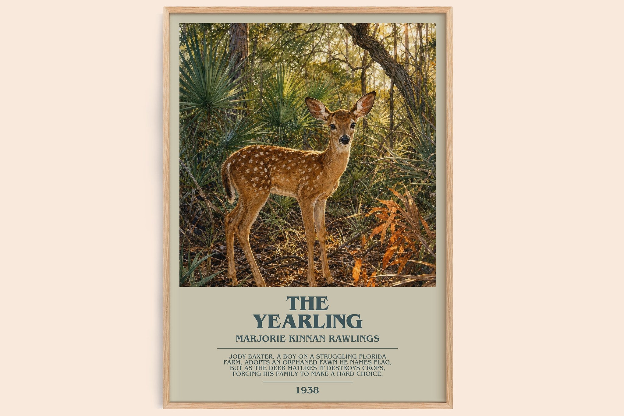 The Yearling Bookish Wall Art by Marjorie Kinnan Rawlings