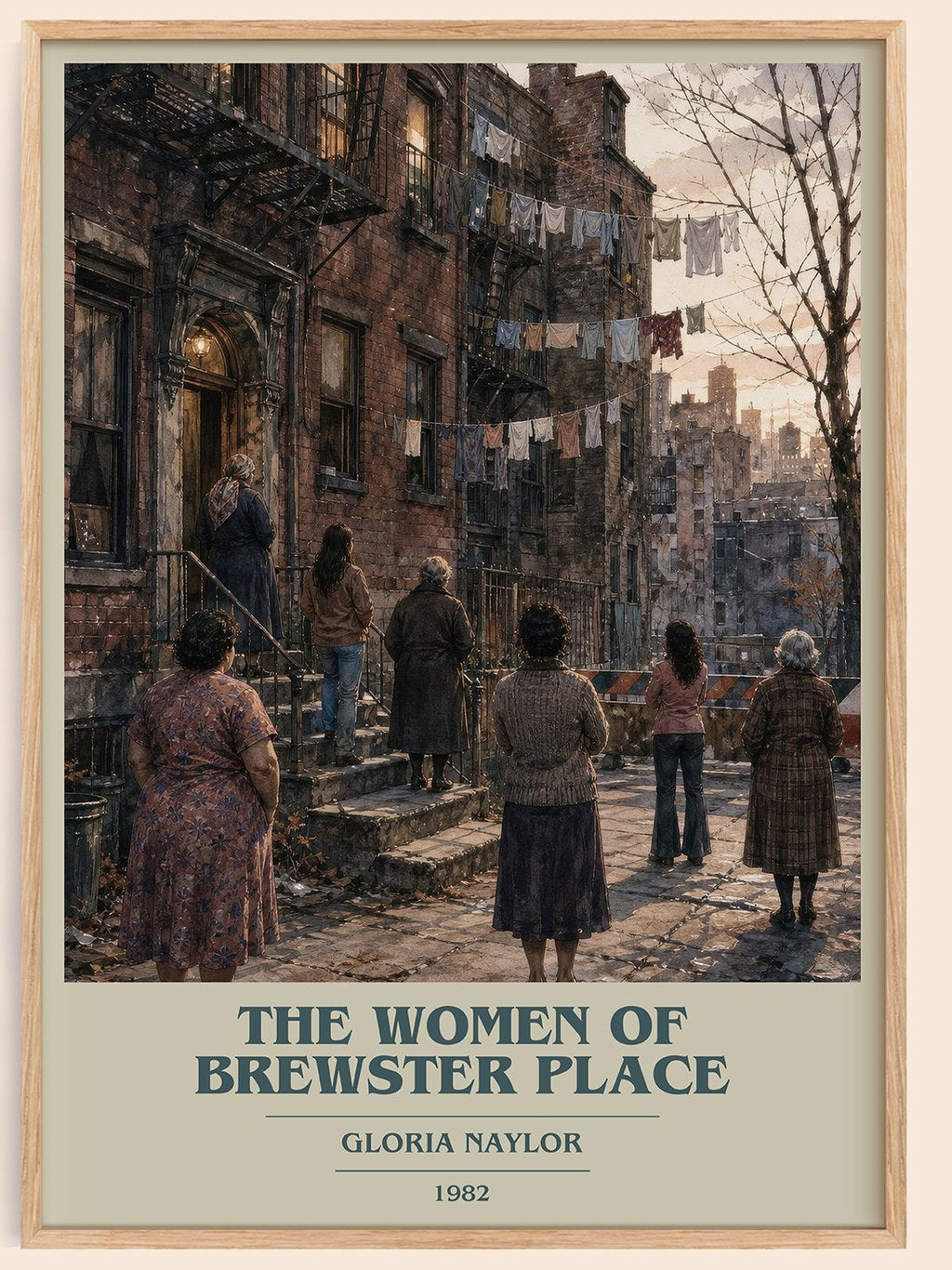 The Women of Brewster Place book cover book poster by Gloria Naylor – framed literary art print