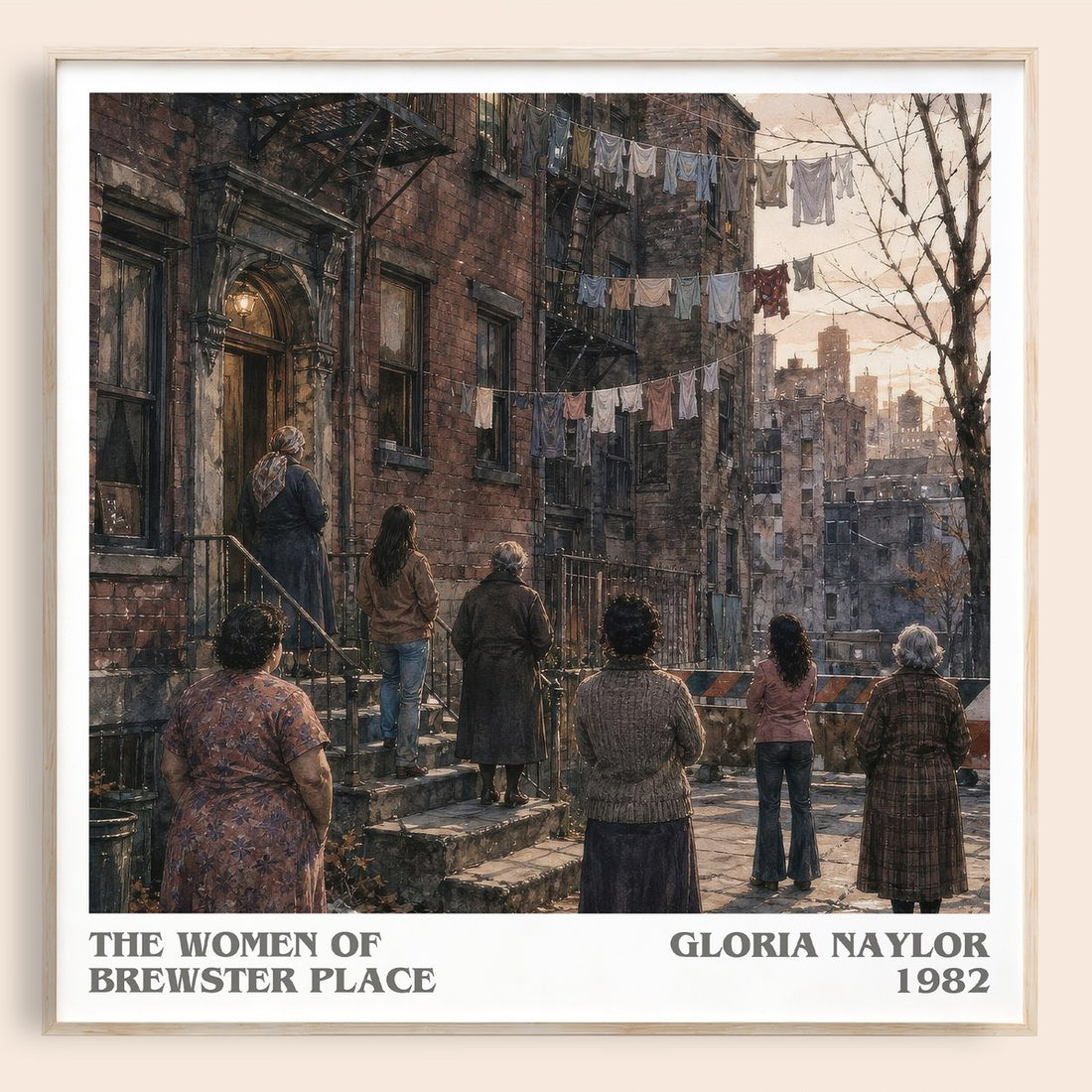 The Women of Brewster Place literary book poster by Gloria Naylor – framed literary art print