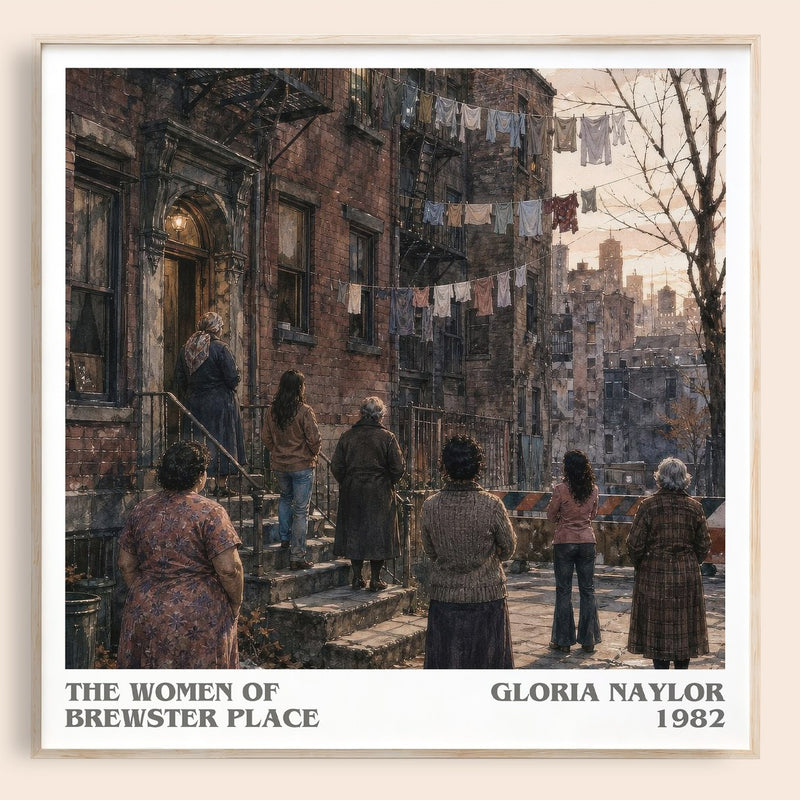 The Women of Brewster Place literary book poster by Gloria Naylor – framed literary art print