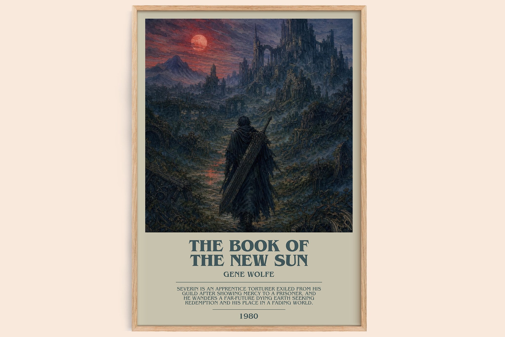 The Book of the New Sun Bookish Wall Art by Gene Wolfe
