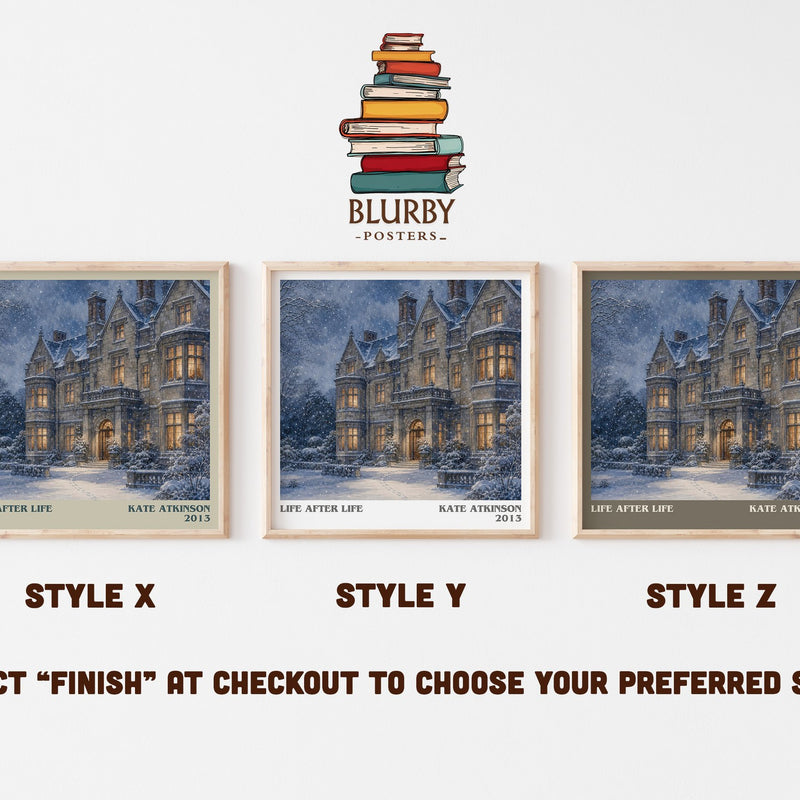 Life After Life literary print in frame leaning in hallway – literary fiction wall art
