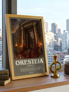 Oresteia bookish poster colour and style options – Aeschylus book art