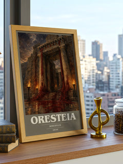 Oresteia book cover poster colour and style options – Aeschylus book art