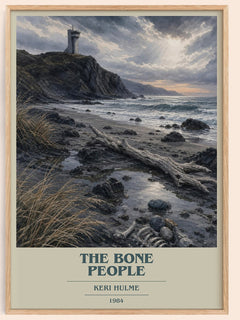 The Bone People book cover book poster by Keri Hulme – framed literary art print