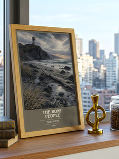 The Bone People book cover print framed by window – literary home decor