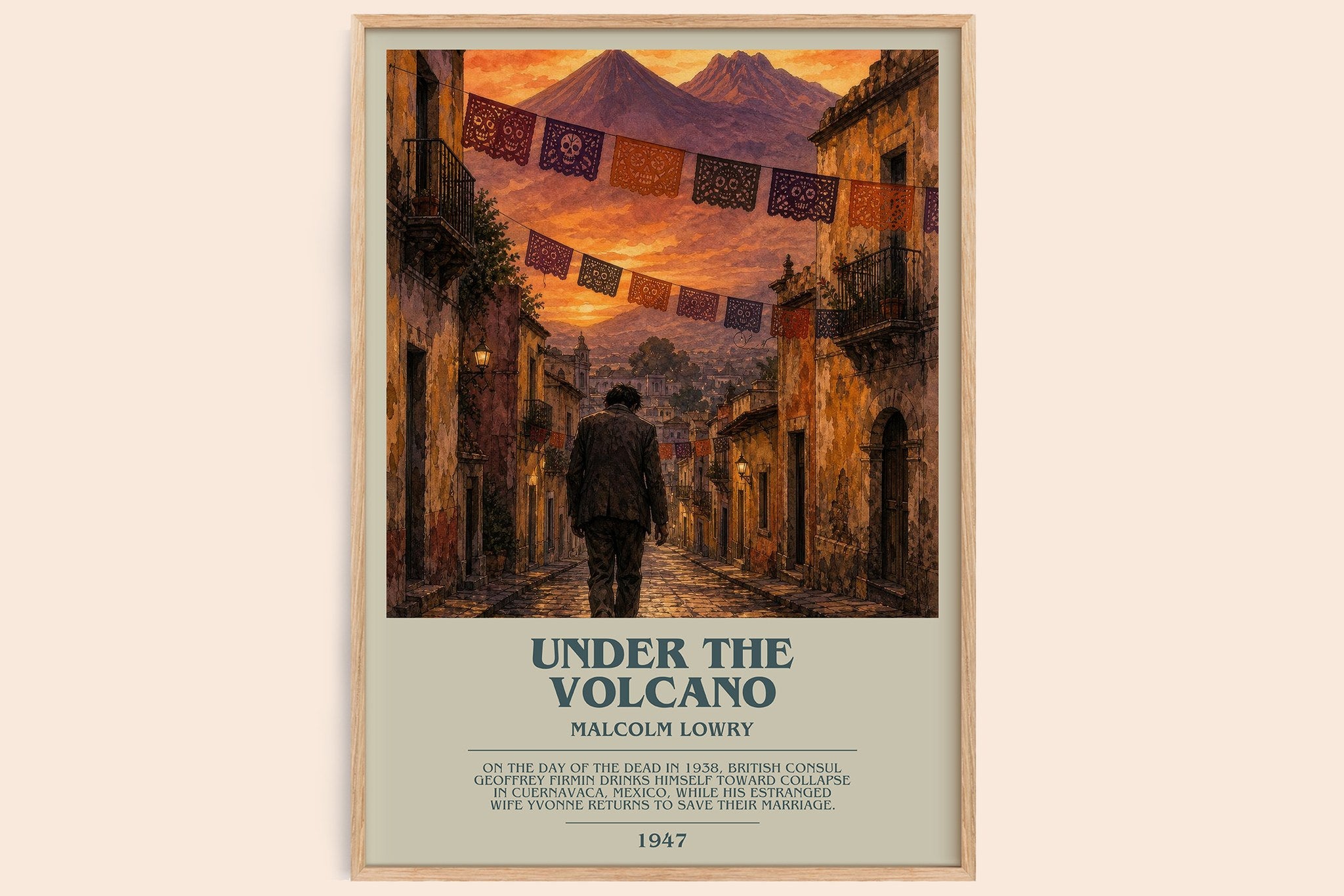 Under the Volcano Bookish Wall Art by Malcolm Lowry