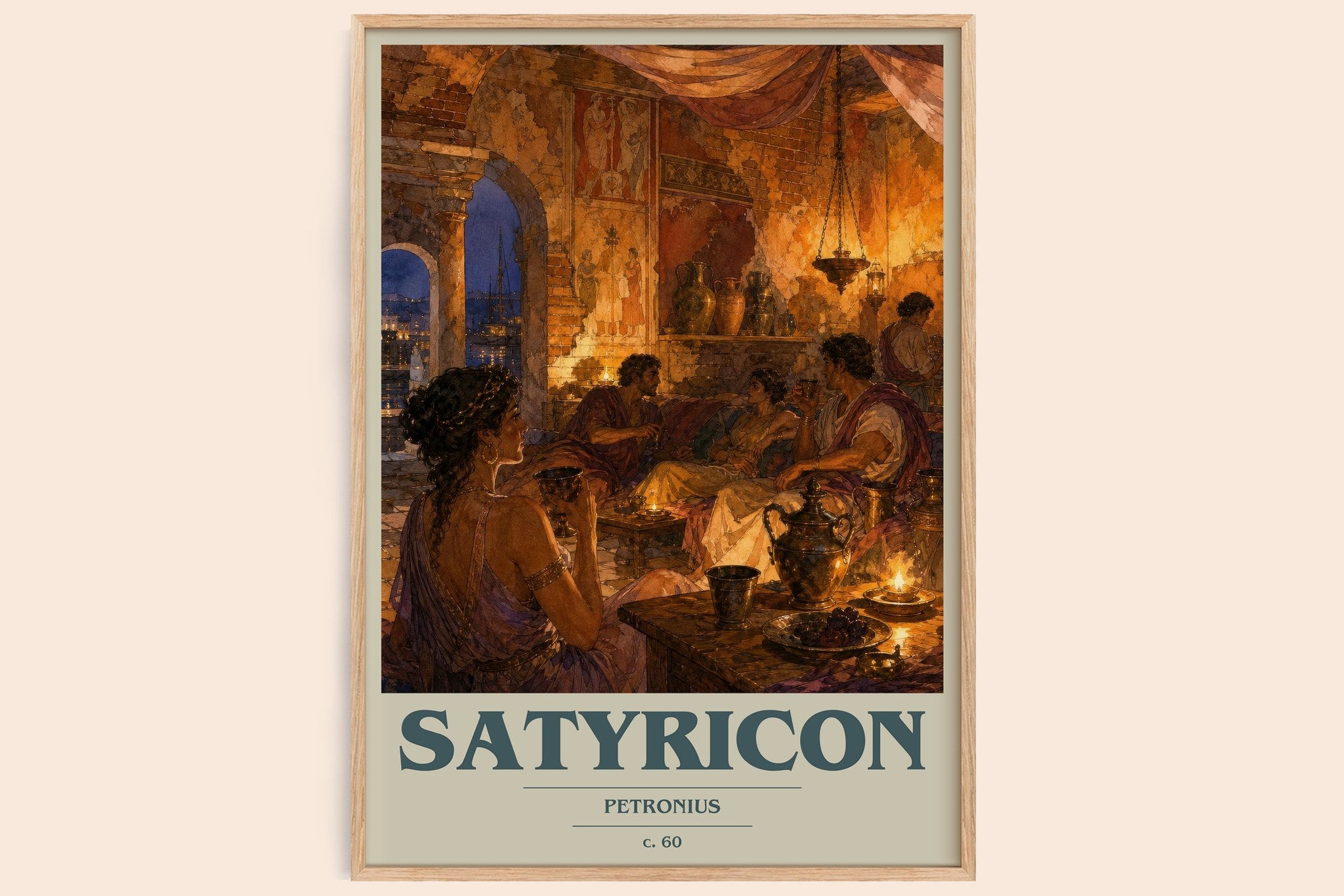 Satyricon Book Cover Poster by Petronius