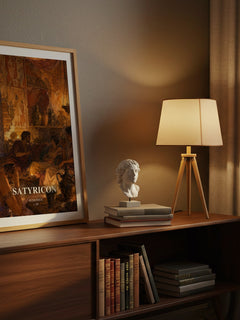 Satyricon watercolour print on bookshelf – Petronius fan gift