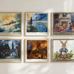 Satyricon literary print in frame leaning in hallway – satire wall art