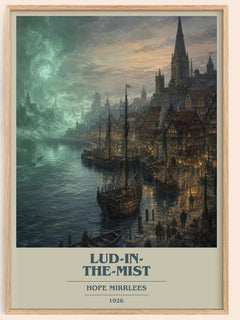 Lud-in-the-Mist Book Cover Poster by Hope Mirrlees – framed poster