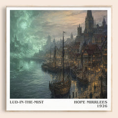 Lud-in-the-Mist literary book poster by Hope Mirrlees – framed literary art print