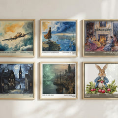Lud-in-the-Mist literary art print colour and style options – Hope Mirrlees book art