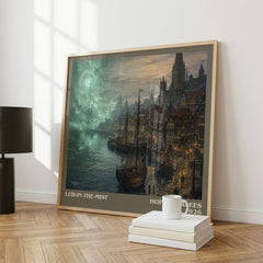 Lud-in-the-Mist literary print framed by window – literary home decor