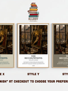 The Recognitions bookish print framed by window – literary home decor