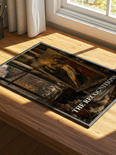The Recognitions watercolour book poster framed on wall – literary fiction wall art