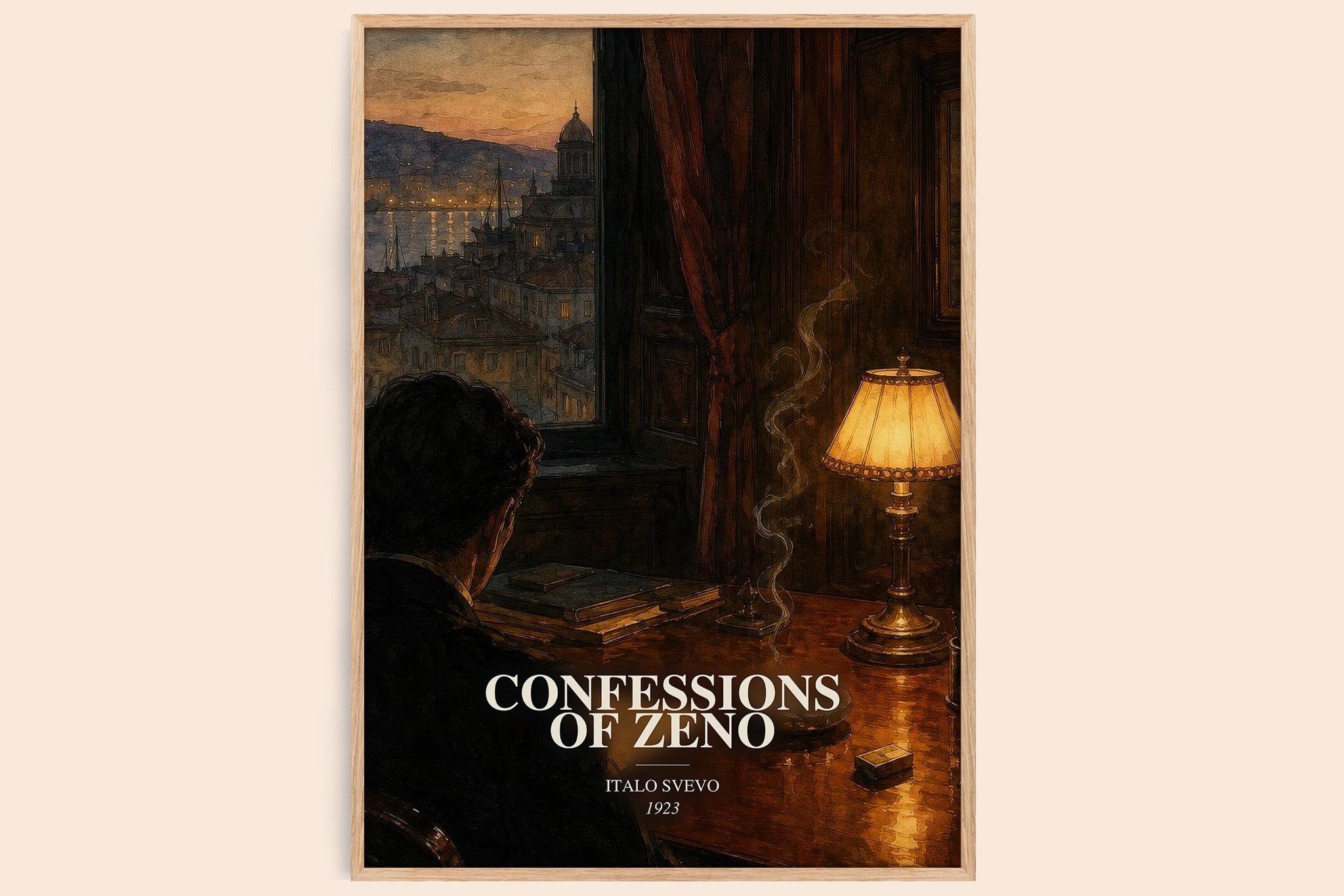 Confessions of Zeno Book Watercolour Illustration by Italo Svevo