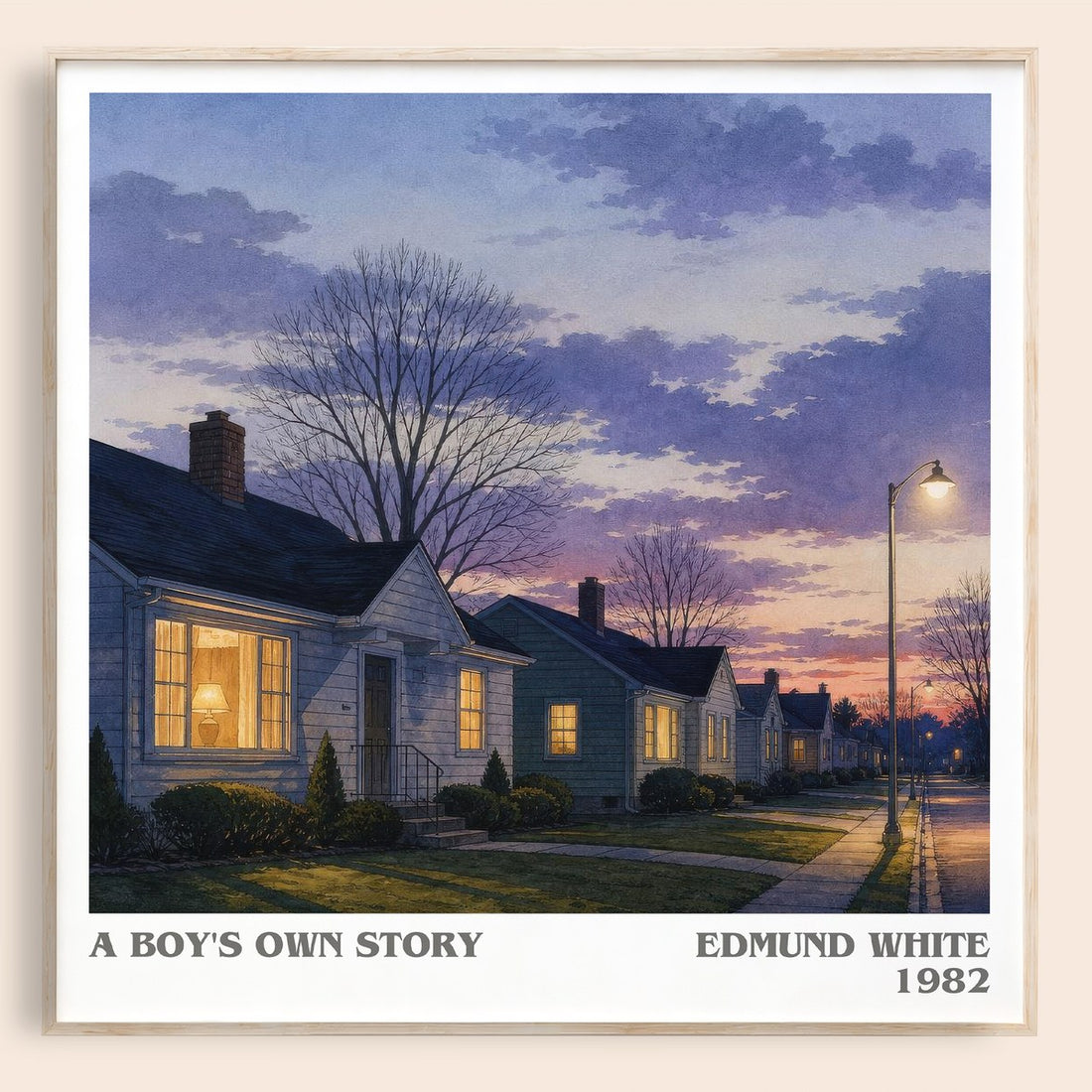 A Boy's Own Story literary book poster by Edmund White – framed literary art print