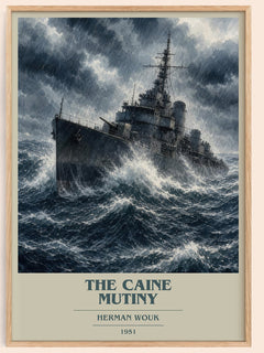 The Caine Mutiny book cover book poster by Herman Wouk – framed literary art print