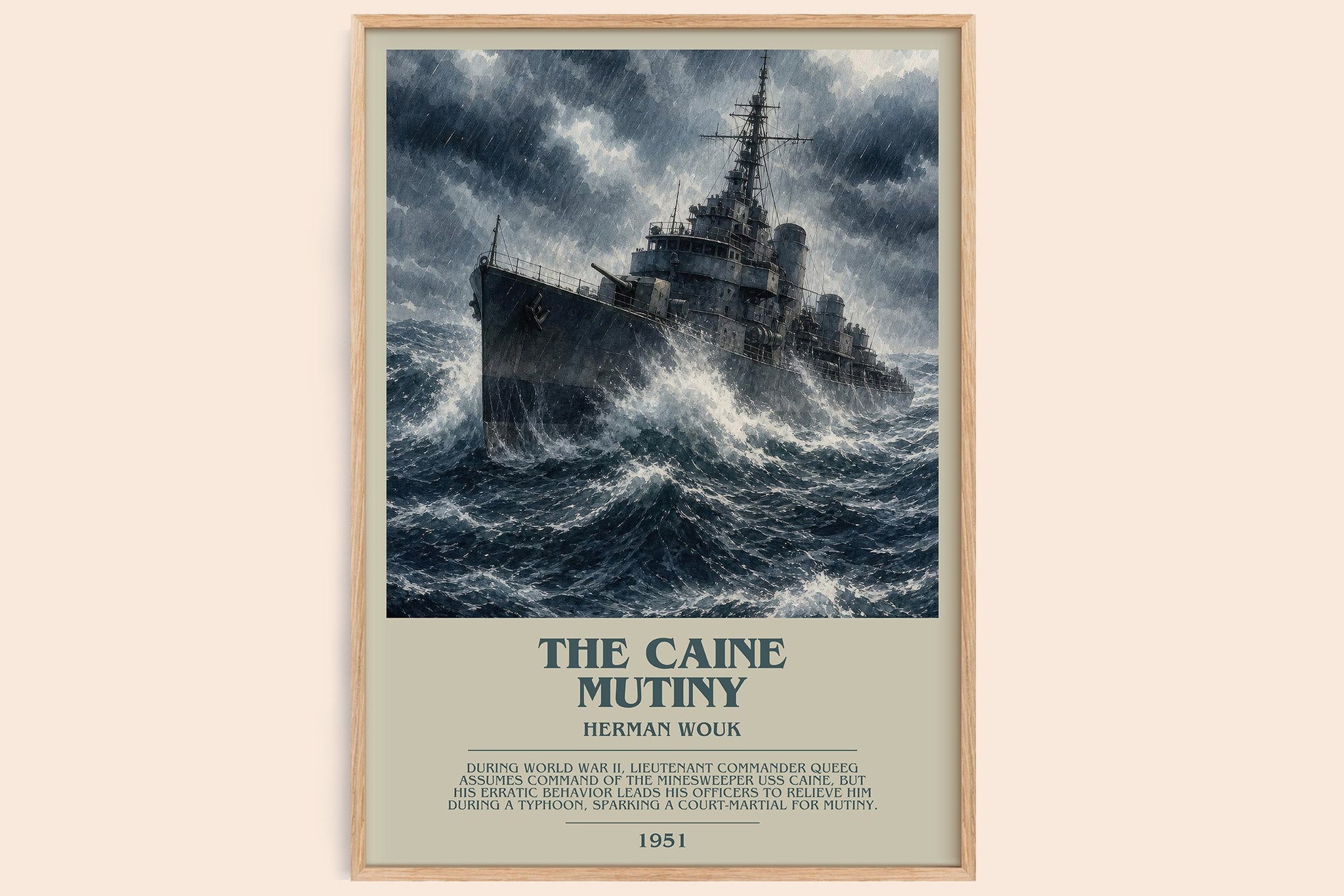 The Caine Mutiny Bookish Wall Art by Herman Wouk