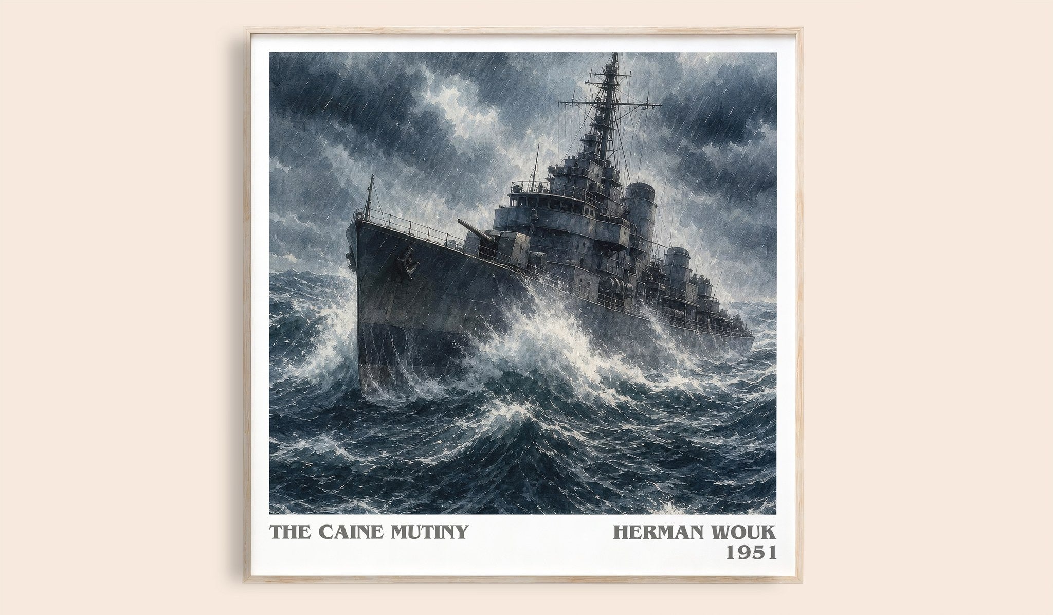 The Caine Mutiny Literary Art Print by Herman Wouk