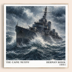The Caine Mutiny literary book poster by Herman Wouk – framed literary art print