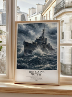 The Caine Mutiny book cover poster colour and style options – Herman Wouk book art