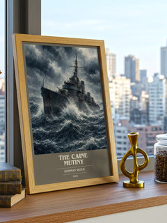 The Caine Mutiny book cover print framed by window – literary home decor