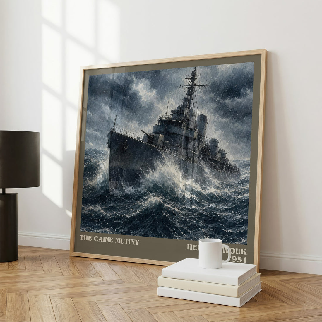 The Caine Mutiny literary print framed by window – literary home decor