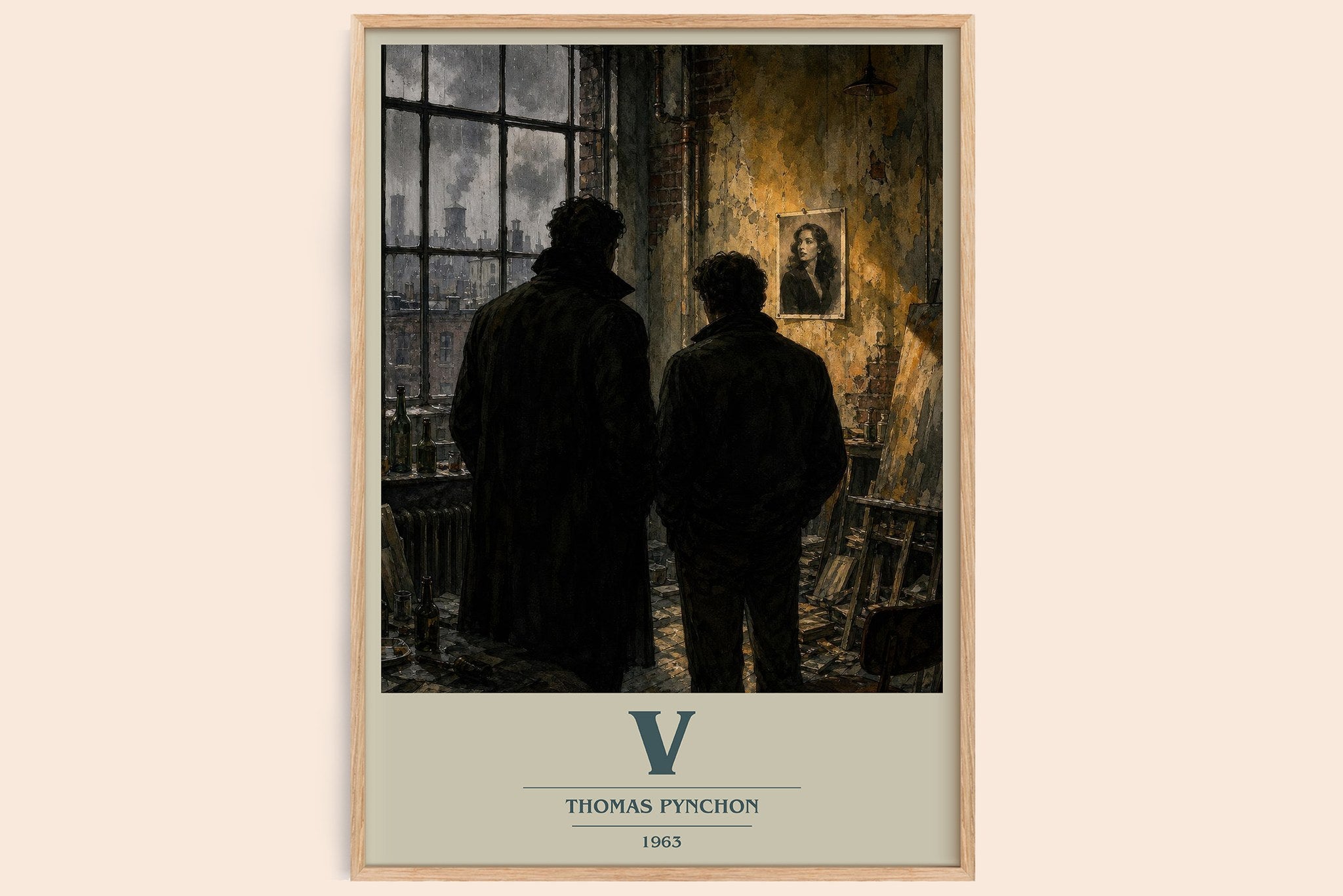 V Book Cover Poster by Thomas Pynchon