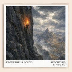 Prometheus Bound literary book poster by Aeschylus – framed literary art print