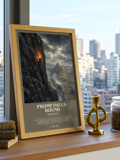 Prometheus Bound bookish poster colour and style options – Aeschylus book art