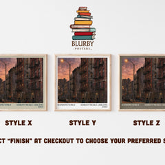 Random Family literary print in frame leaning in hallway – non fiction wall art