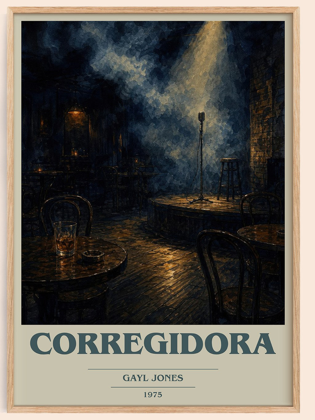 Corregidora book cover book poster by Gayl Jones – framed literary art print